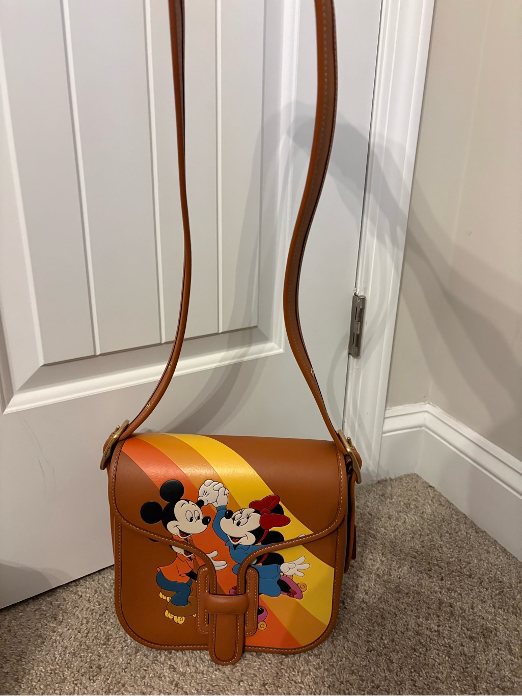 Coach Brown Leather Tote With Gold-Tone Zipper